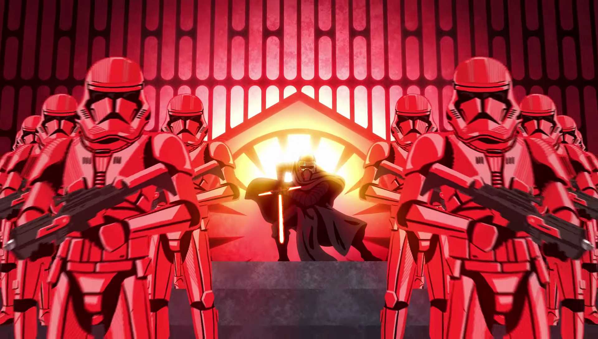 In the last days of the war, First Order stormtroopers were supplemented by an army of elite Sith troopers from Exegol.