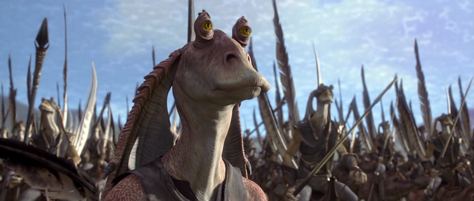 Binks was brave and loyal to his allies, even when occasionally drawn into dangerous situations.