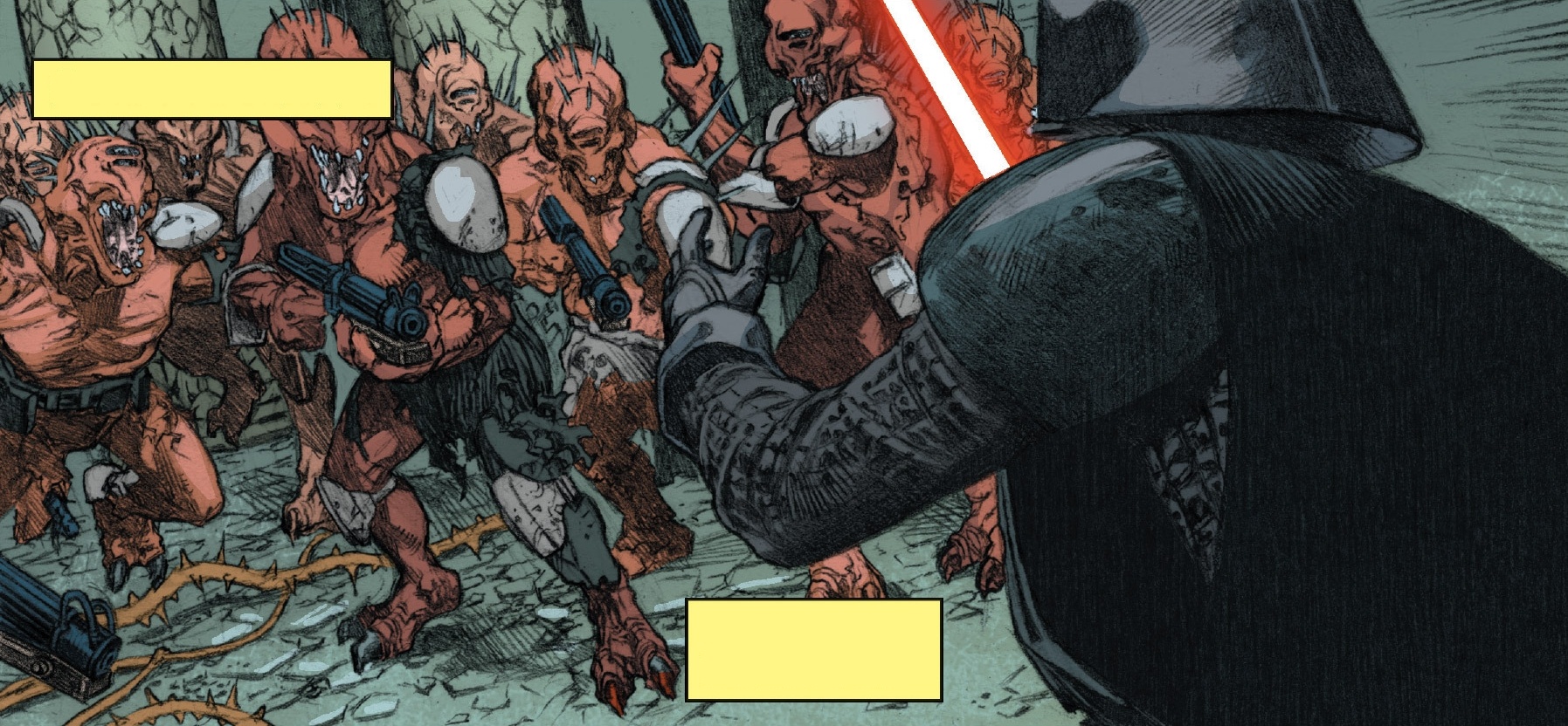 Darth Vader's stormtroopers turn on him after being transformed into rakghouls