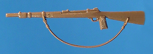 A Dressellian Projectile Rifle's appearance for the Kenner Star Wars: Return of the Jedi toy line