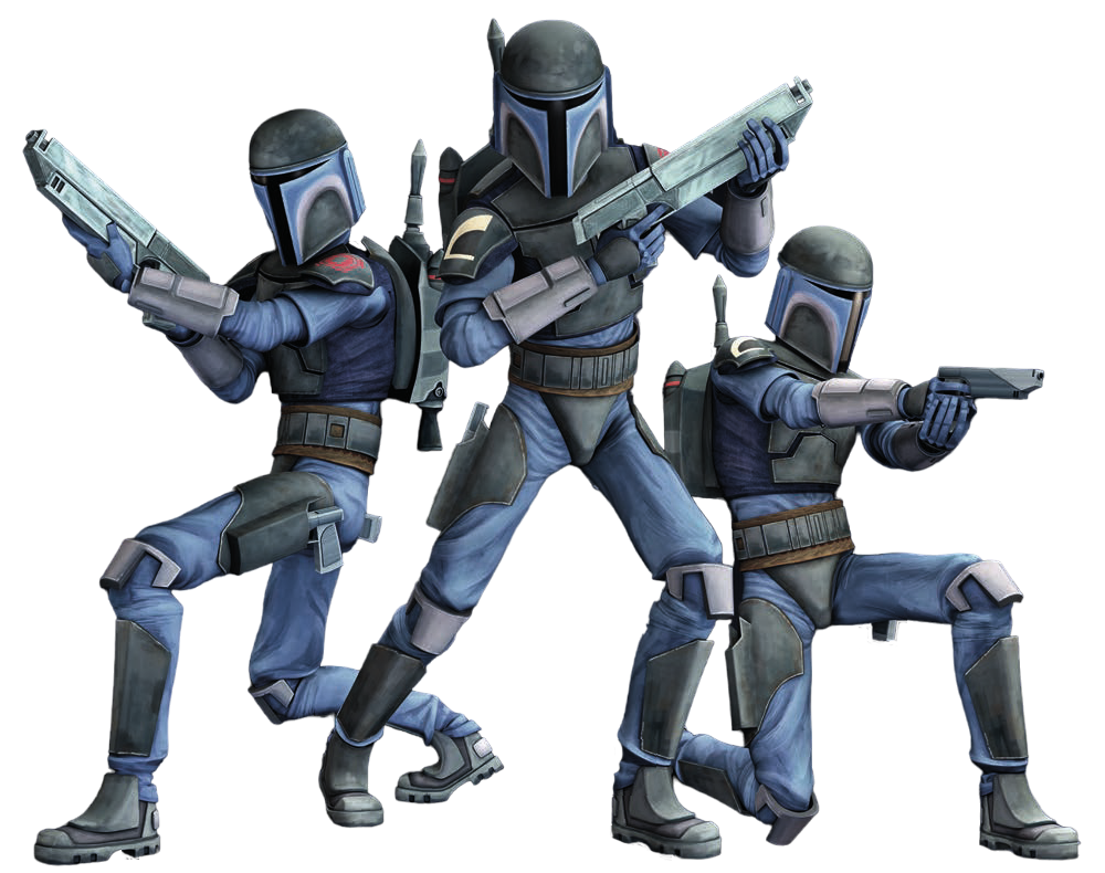 Members of Death Watch wore Mandalorian battle armor.