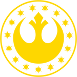 The rounded sigil of the New Republic.