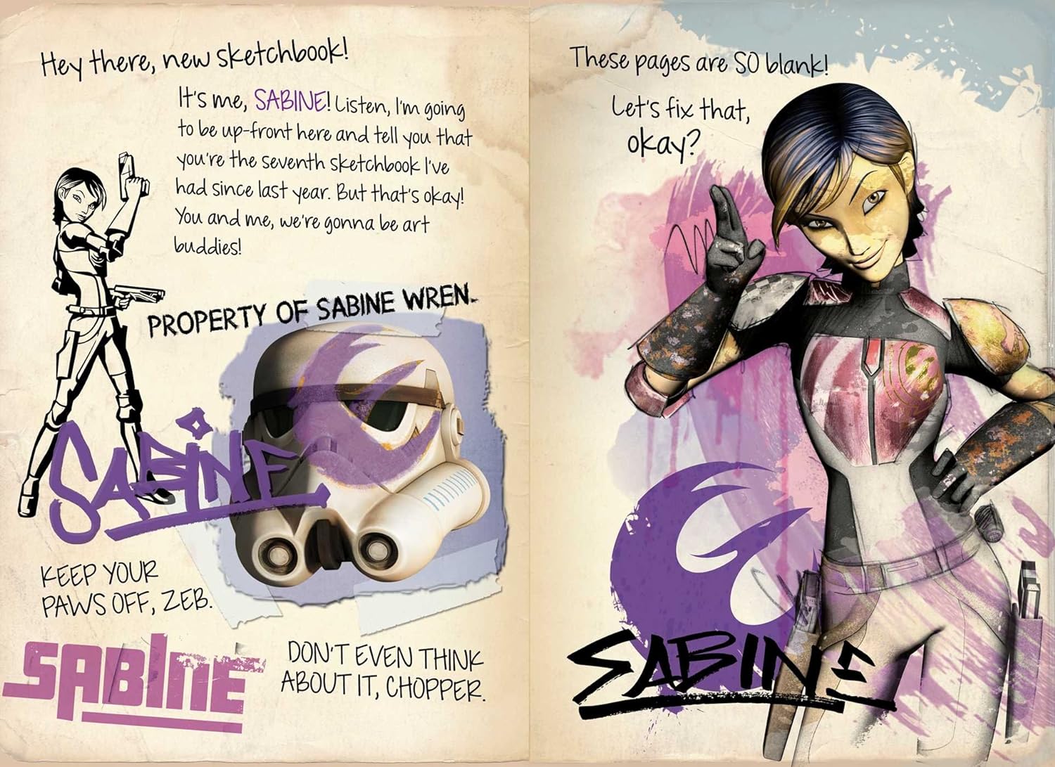 Sabine Wren's journal appearance in Common Appearance