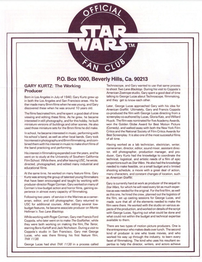 Official Star Wars Fan Club 4 appearance in Common Appearance