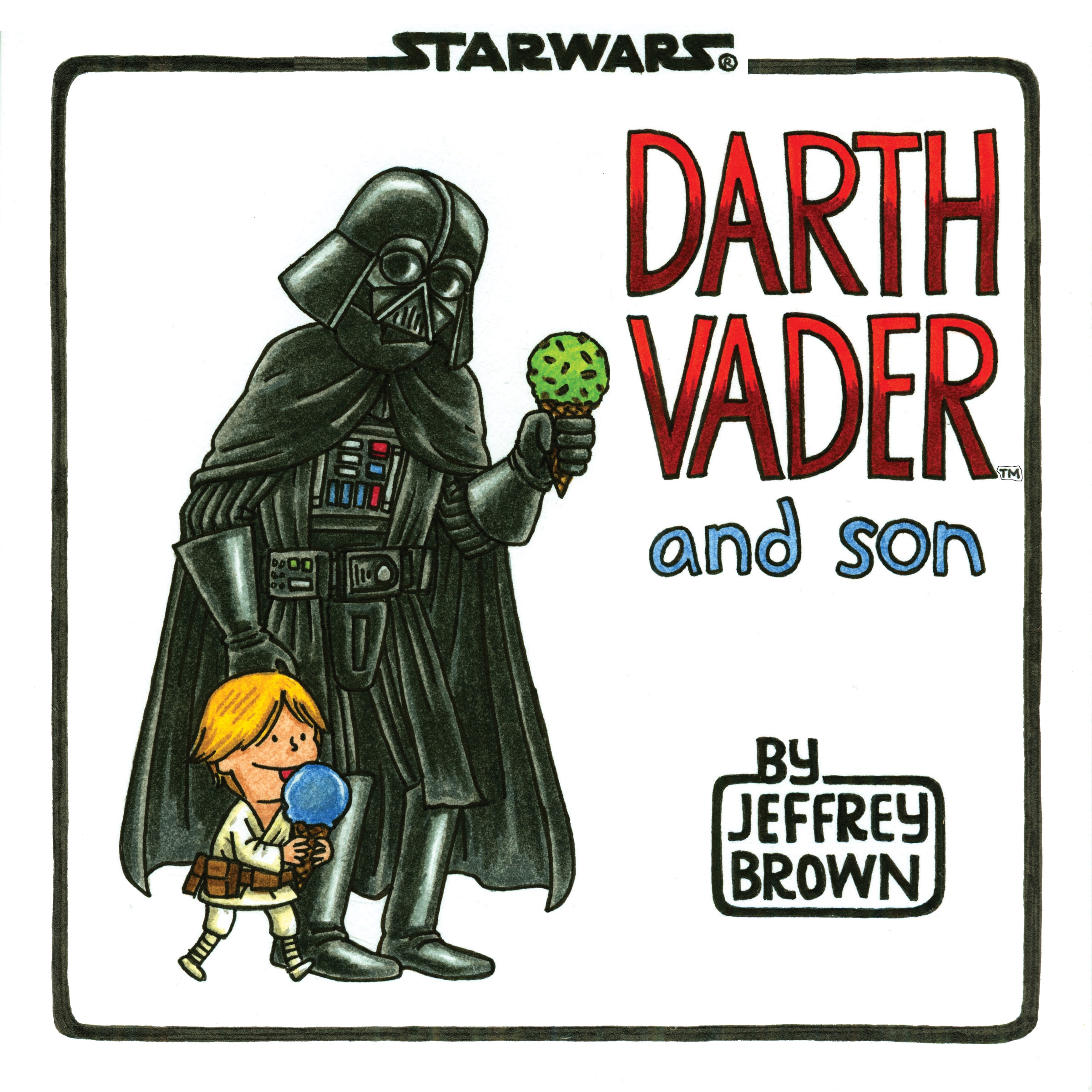 darth vader and luke skywalker cartoon