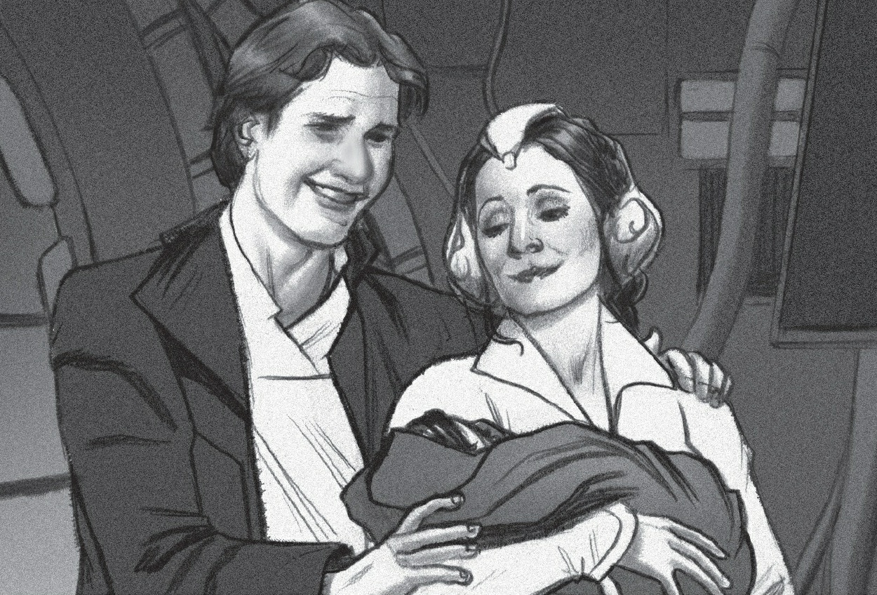 Organa gave birth to Han's son, Ben Solo, who inherited the power of the Skywalker bloodline from his mother.