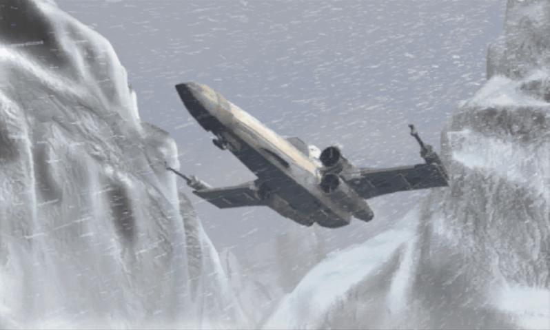 Jaden landing on Hoth.