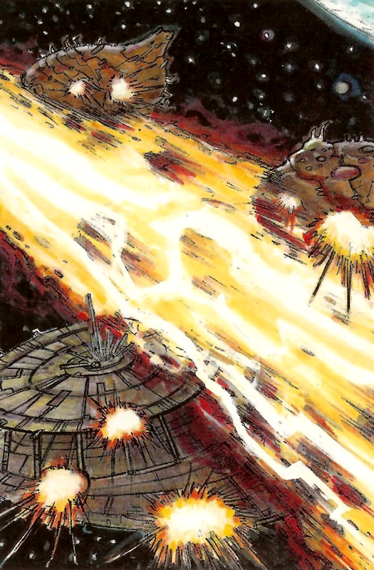 Centerpoint Station is fired by Thrackan Sal-Solo, wiping out half of Malik Carr's fleet.