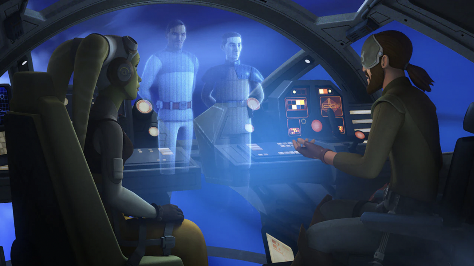 Organa and Commander Sato personally brief the Spectres on their mission to recover Saw Gerrera on Geonosis.