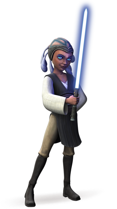 Katooni holding her lightsaber