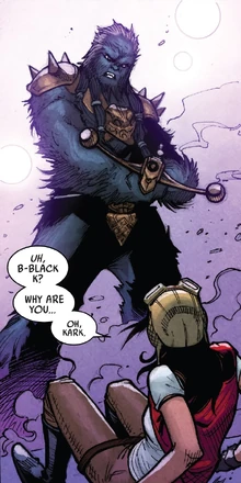 When a bounty on Aphra was sent out by the Tagge Corporation, Krrsantan turned against her without a hint of remorse.