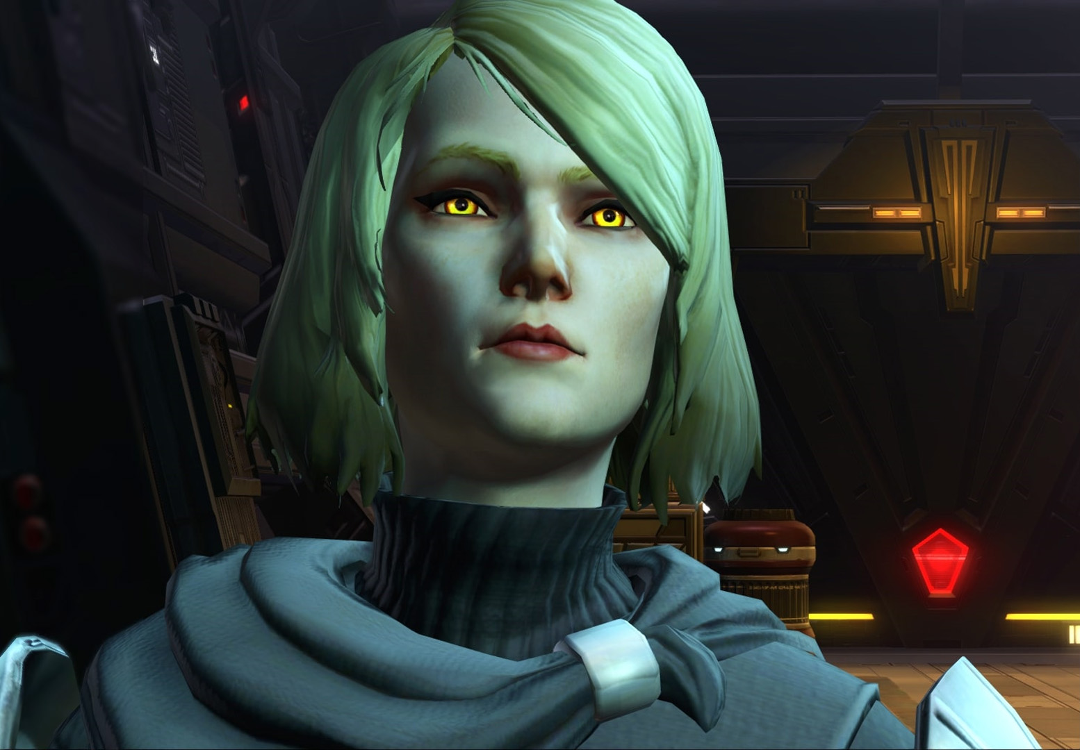 Lana accompanied the Commander to Arcann's Flagship.