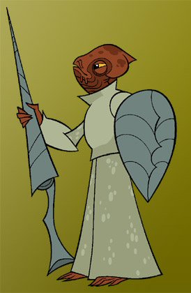 The Mon Calamari Knights as depicted in Star Wars: Clone Wars from Star Wars Legends.