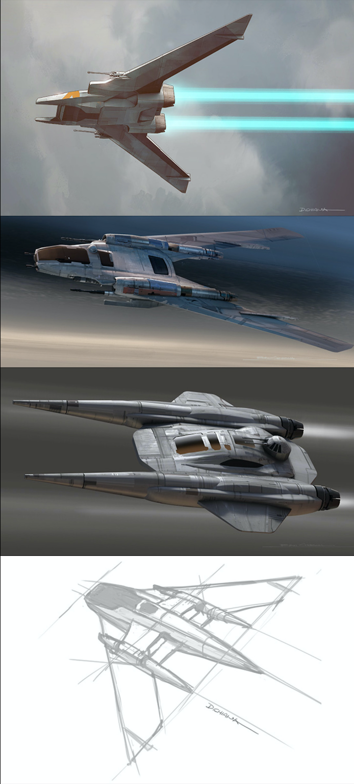 Four concepts of the Tri-Wing Pegasus.