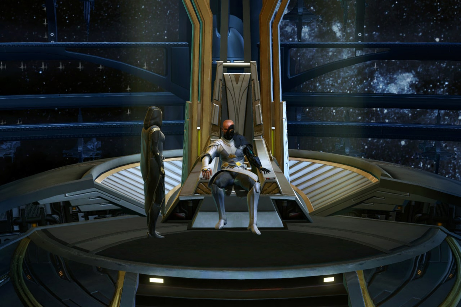 Valkorion's children Arcann and Vaylin have both sat on the Eternal Throne after his public death.