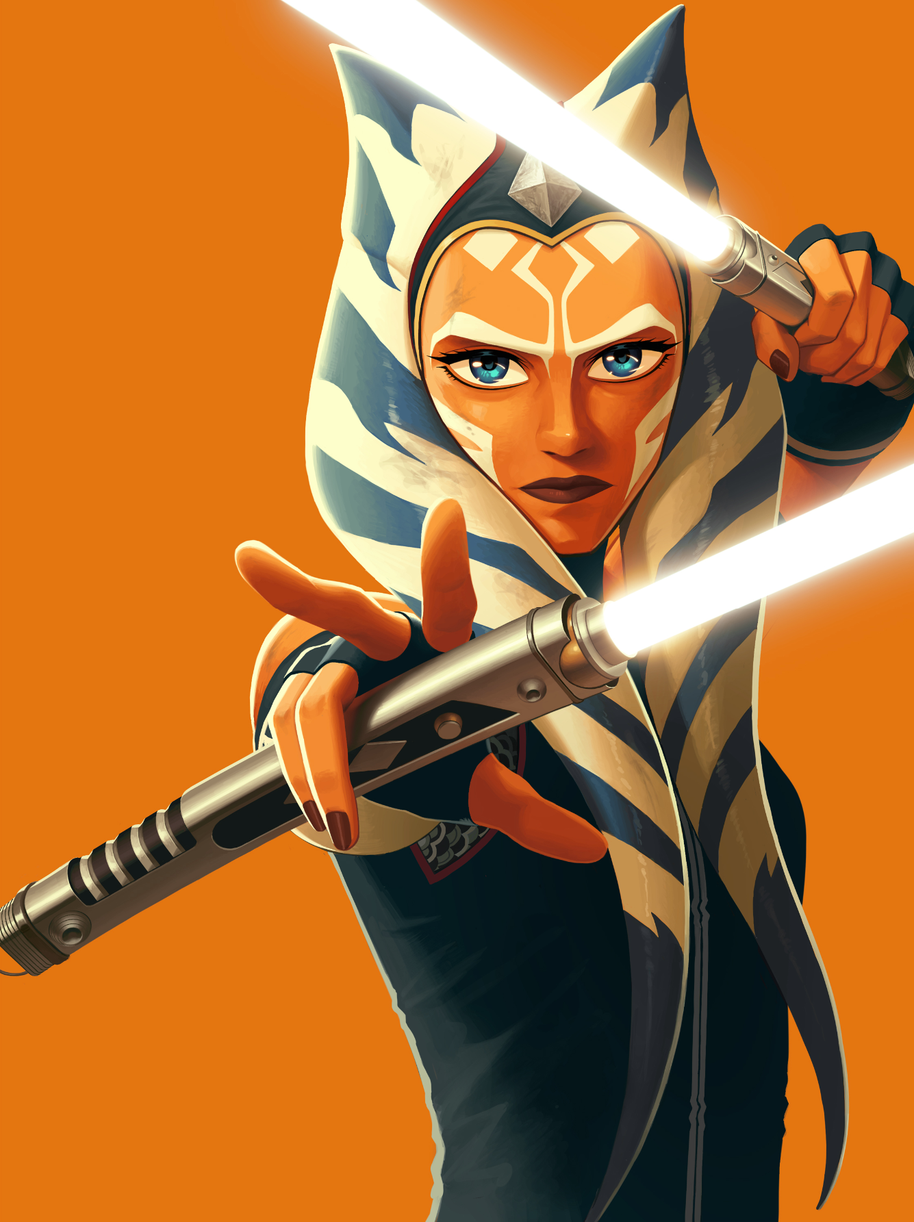 Ahsoka Tano (pictured) learned of the growing resistance and found herself fighting beside them.