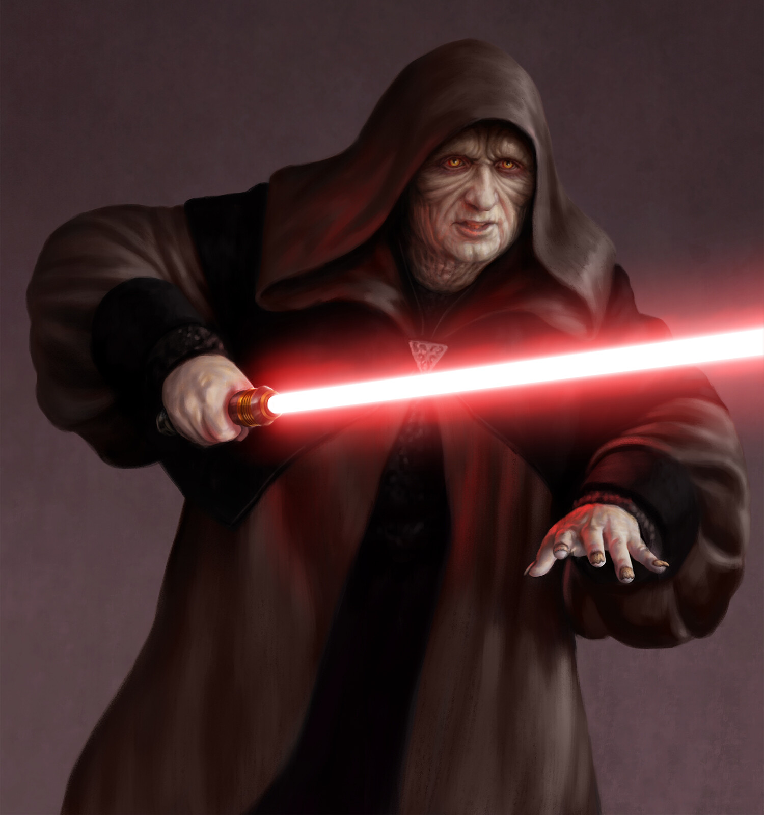 Sidious was as deadly with one of his lightsabers as he was with both.