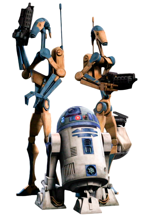 R2-D2's battle droid squadron appearance in Common Appearance