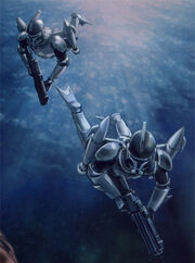 Two clone SCUBA troopers in action