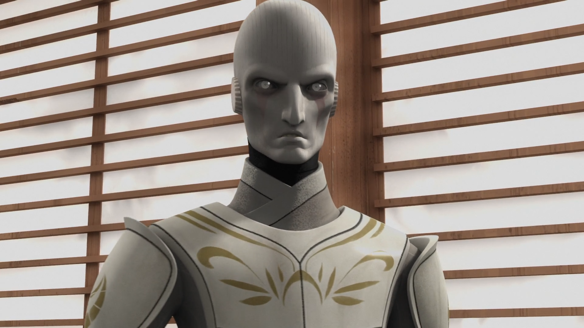 The Sentinel removes his mask, revealing the face of the Grand Inquisitor.