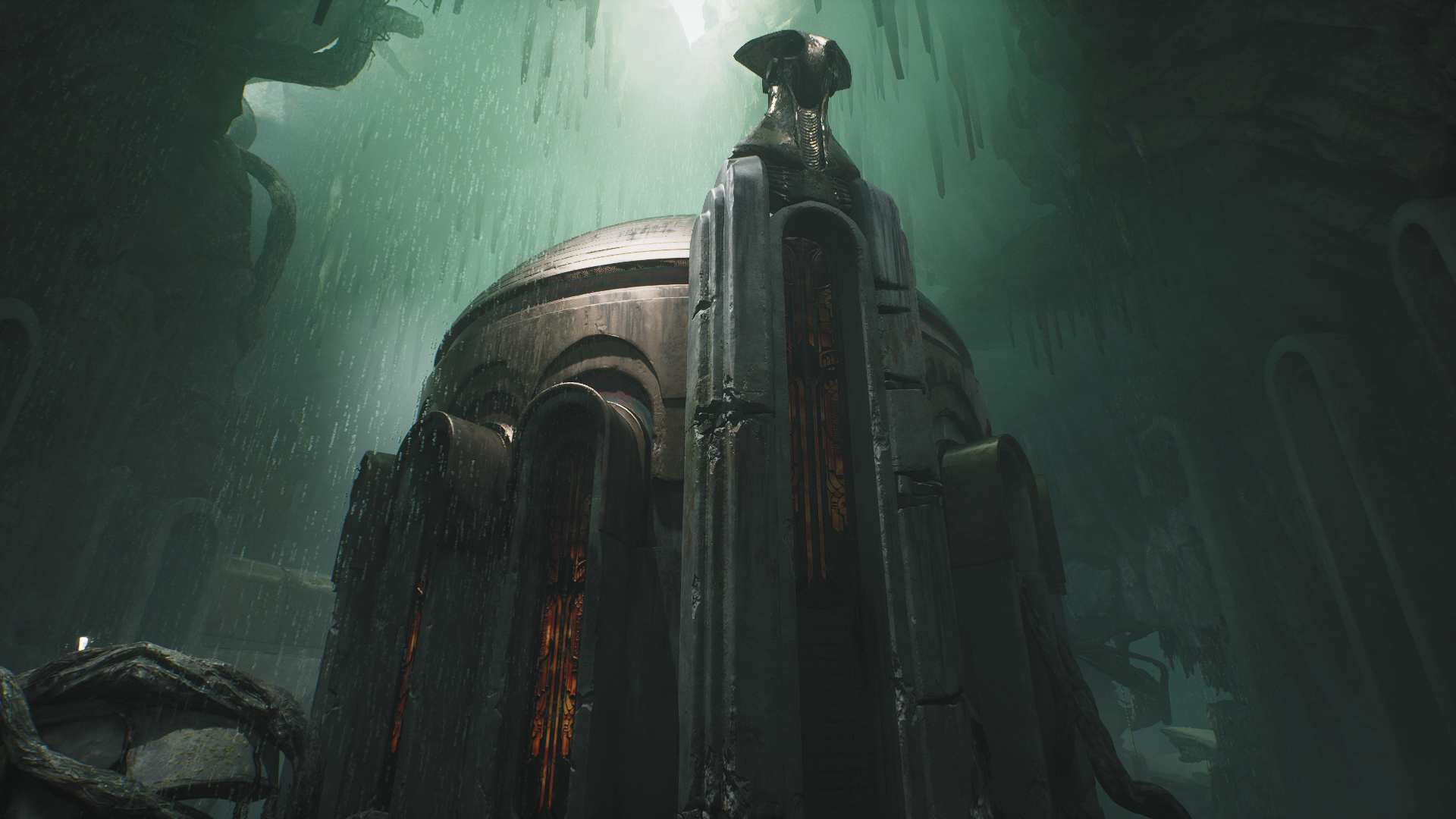 The Tomb of Miktrull, as pictured in the single-player video game Star Wars Jedi: Fallen Order developed by Respawn Entertainment.