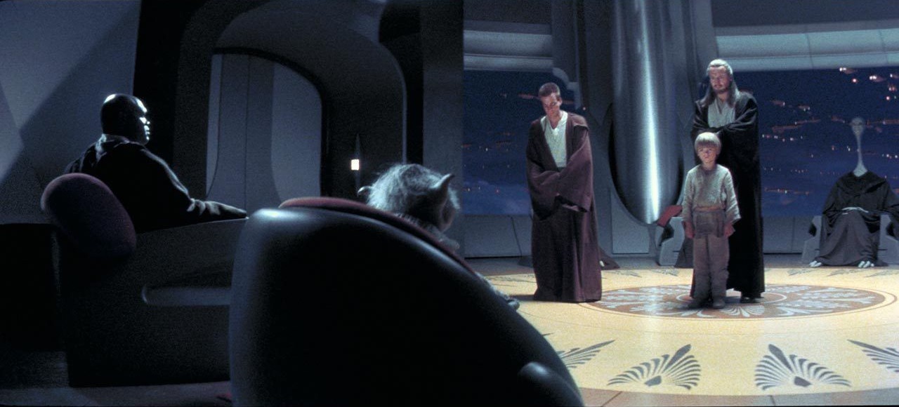 The Jedi High Council upheld the Jedi Code by denying Qui-Gon Jinn's request to train Anakin Skywalker while Obi-Wan Kenobi was still his Padawan.