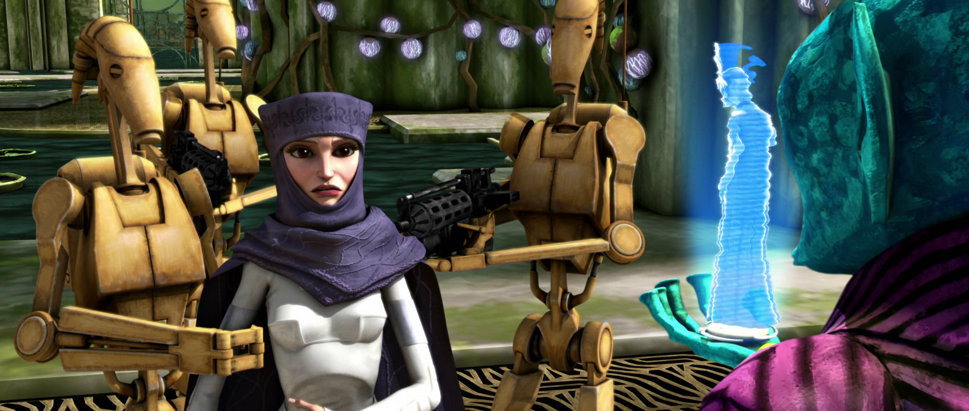 Onaconda Farr reluctantly has Senator Amidala arrested.