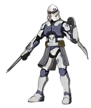 Clone assassins wore an armor variant outfitted with vibro-blades.