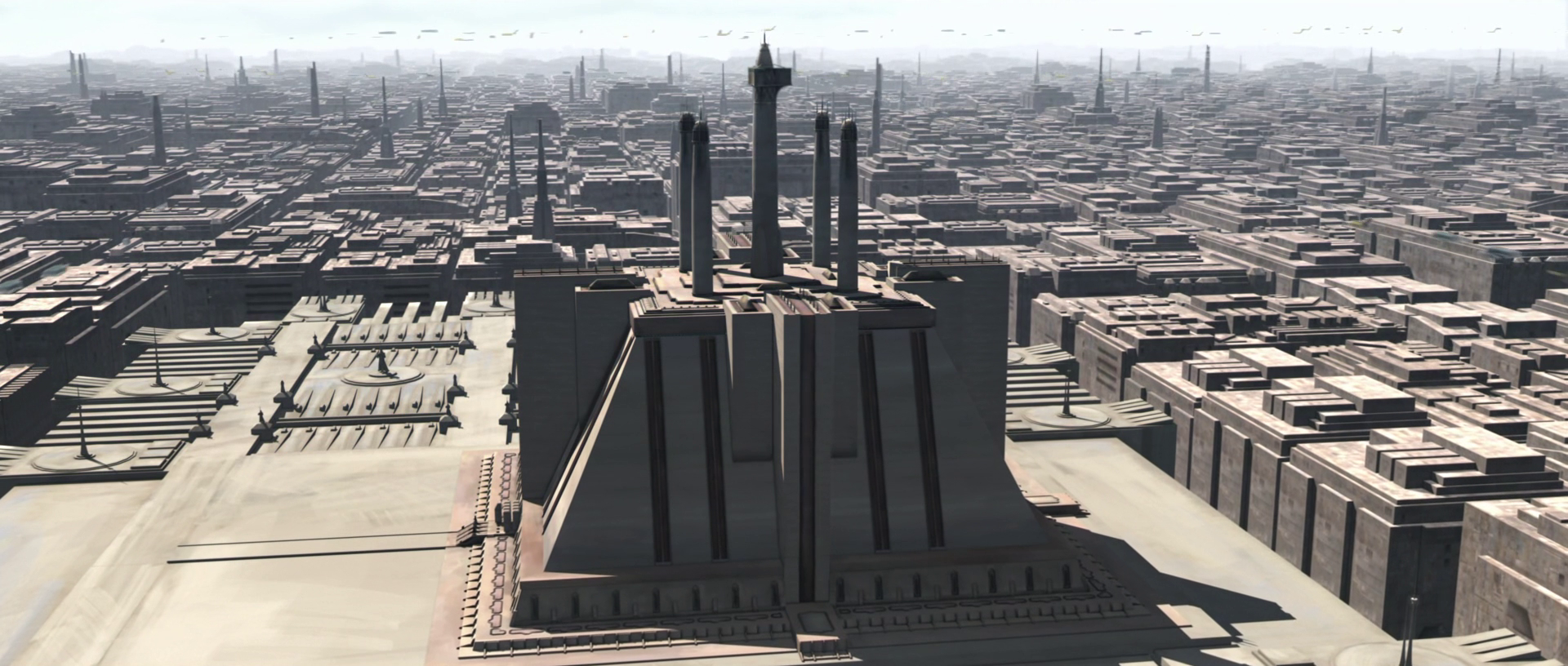 The Jedi Temple, headquarters of the Order on Coruscant.