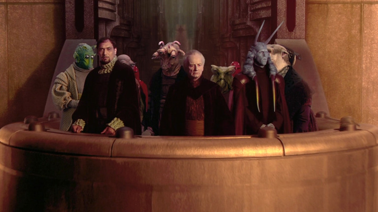 Padmé Amidala's opposition to militarization in the Senate was overruled by Palpatine's emergency powers and machinations.