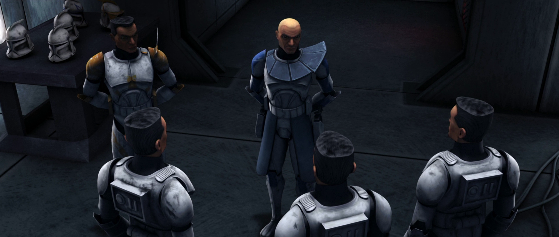 Led by Commander Cody and Captain Rex, Hevy and his troops attempted to retake the station.