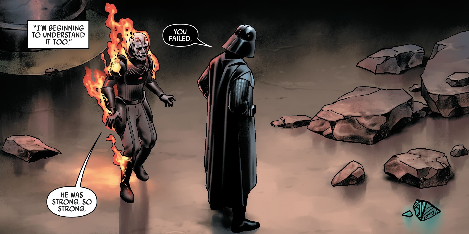 Darth Vader travels to Tempes to speak to the spirit of the Grand Inquisitor, who remained forced to serve the Sith, even in death.