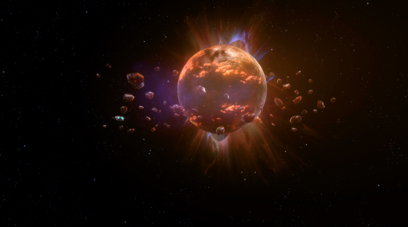 The planet Uphrades after Angral's attack