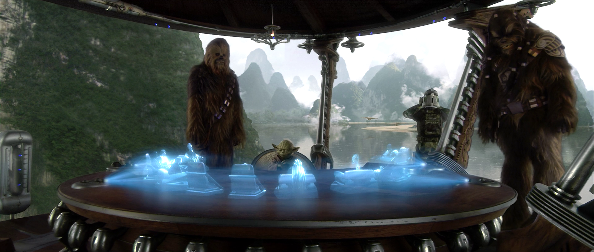 Ti attended a meeting that was watched by Grand Master Yoda on Kashyyyk.