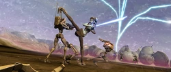 Aayla Secura vs Battle Droids
