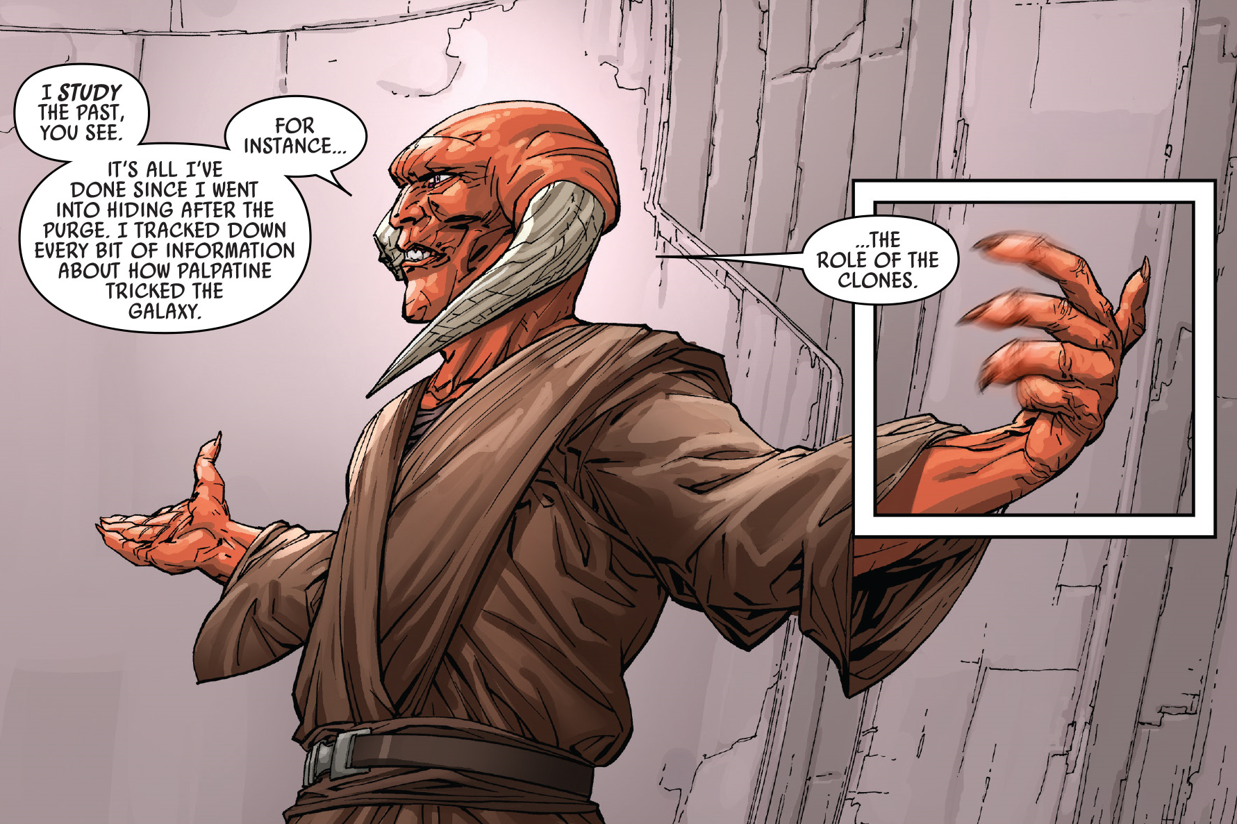 Barr's determination to seek the truth enabled him to discover the Sith conspiracy against the Jedi Order.