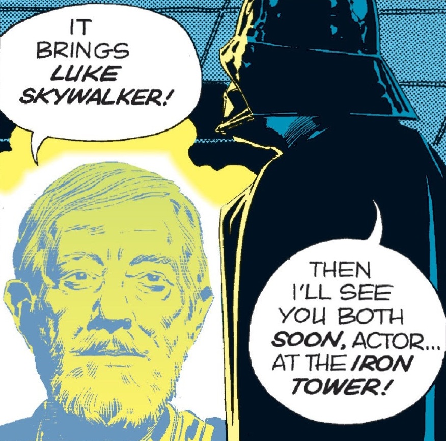 Vader communicating with the imposter