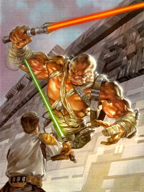 Maw in a fierce duel with Kyle Katarn