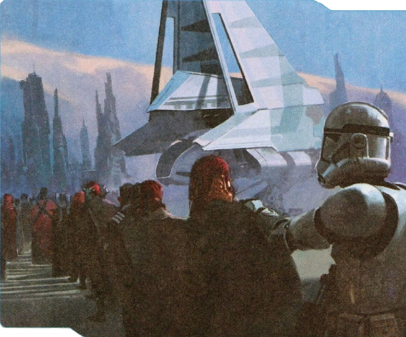 Herdessa's senator, Shea Sadashassa, was among a number of senators arrested (the arrests pictured) a day after the Galactic Empire's founding.