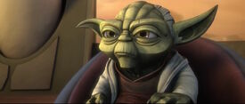 Yoda Speaking To The Council