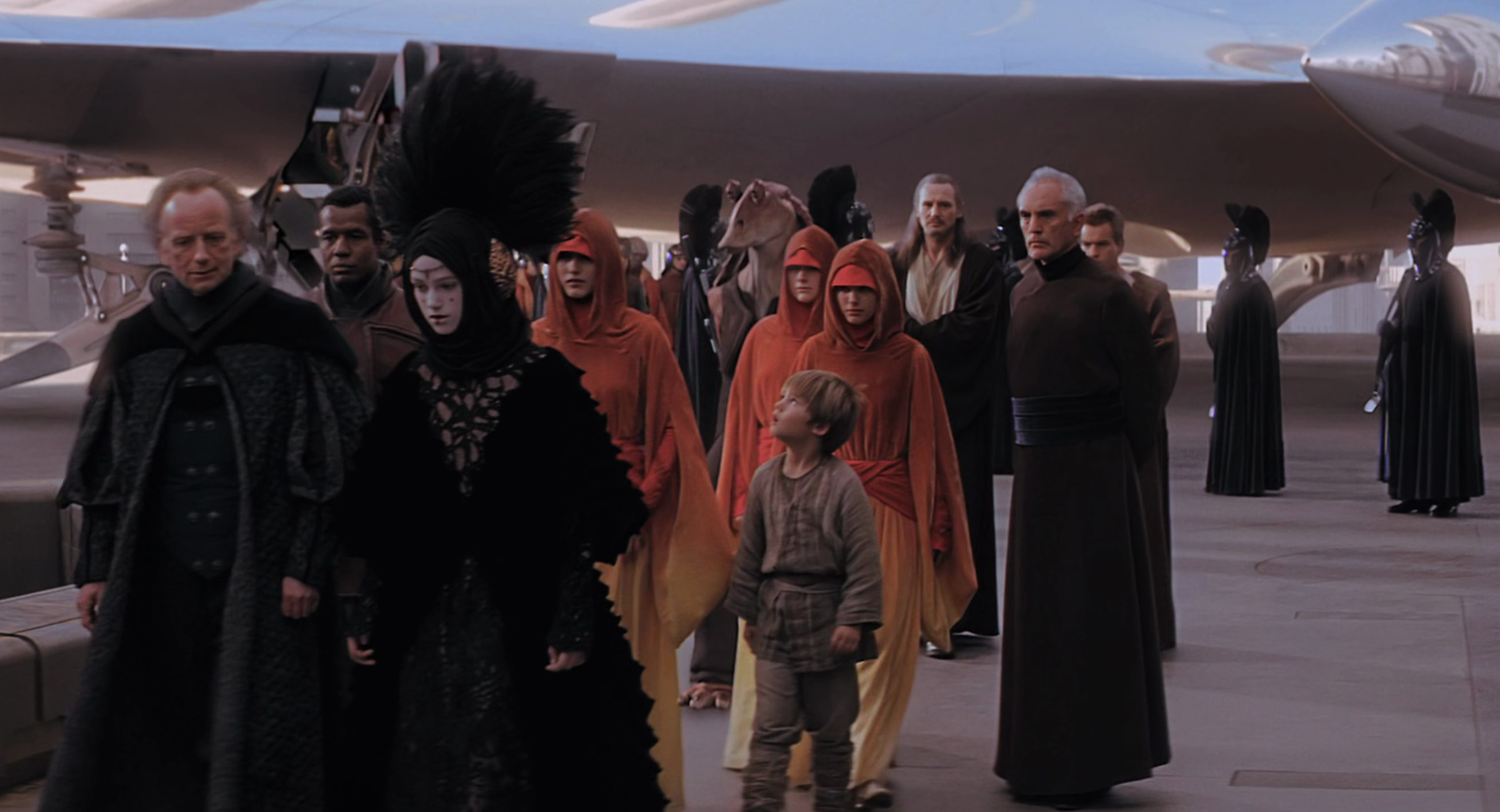 Senator Palpatine personally welcomed Queen Amidala to Coruscant, the capital world of the Galactic Republic.