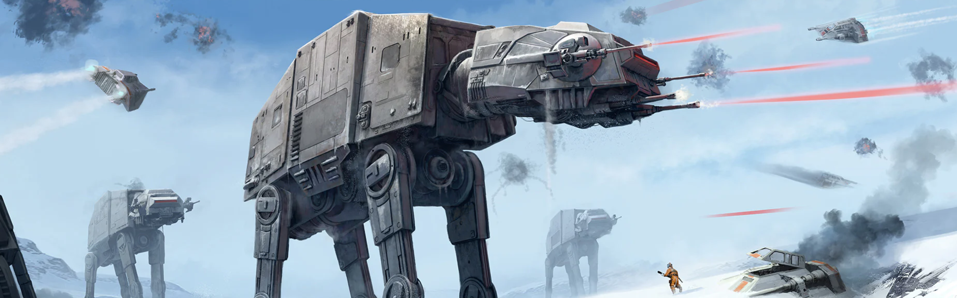 Imperial AT-AT walkers during the Battle of Hoth.