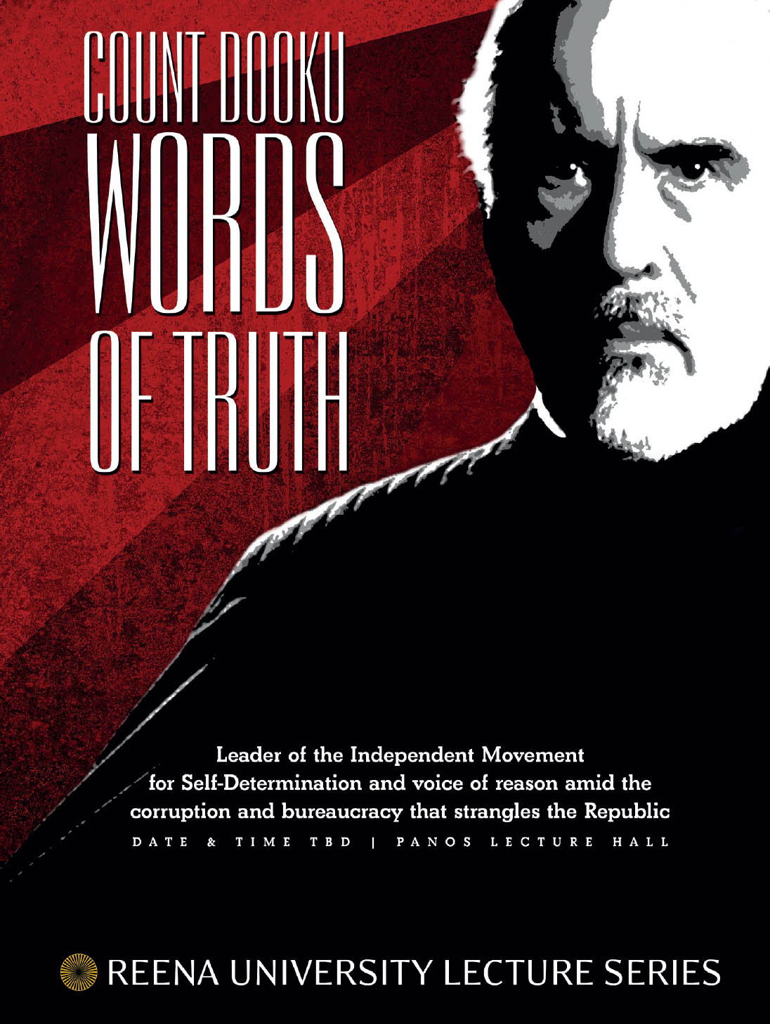 Dellu's work-in-progress poster, Count Dooku: Words of Truth