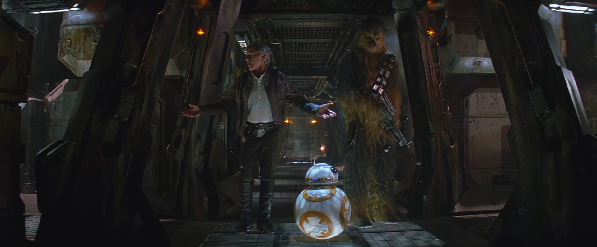 Han Solo and Chewbacca are confronted by two criminal factions aboard the Eravana.