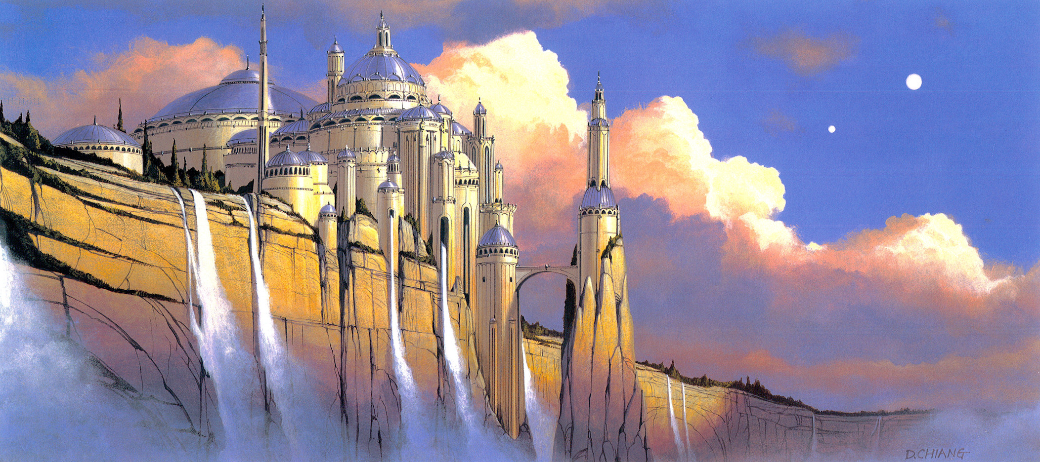 Concept art of the Theed Royal Palace by Doug Chiang