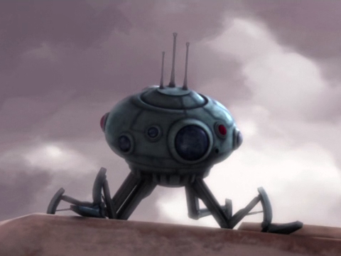 A viper recon droid walking on its appendages