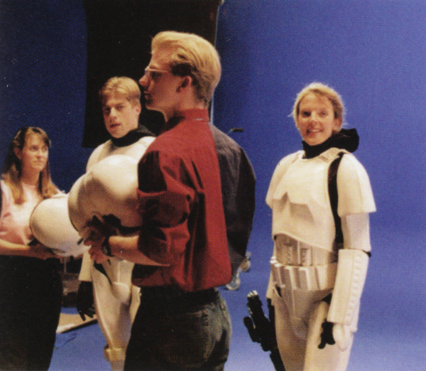 Jamison Jones and Julie Eccles on the set of Star Wars: Rebel Assault II: The Hidden Empire