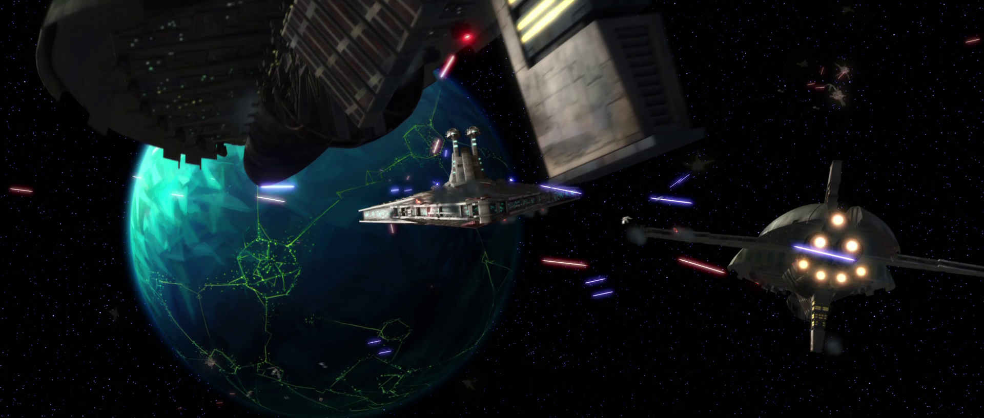 star wars space battle clone wars