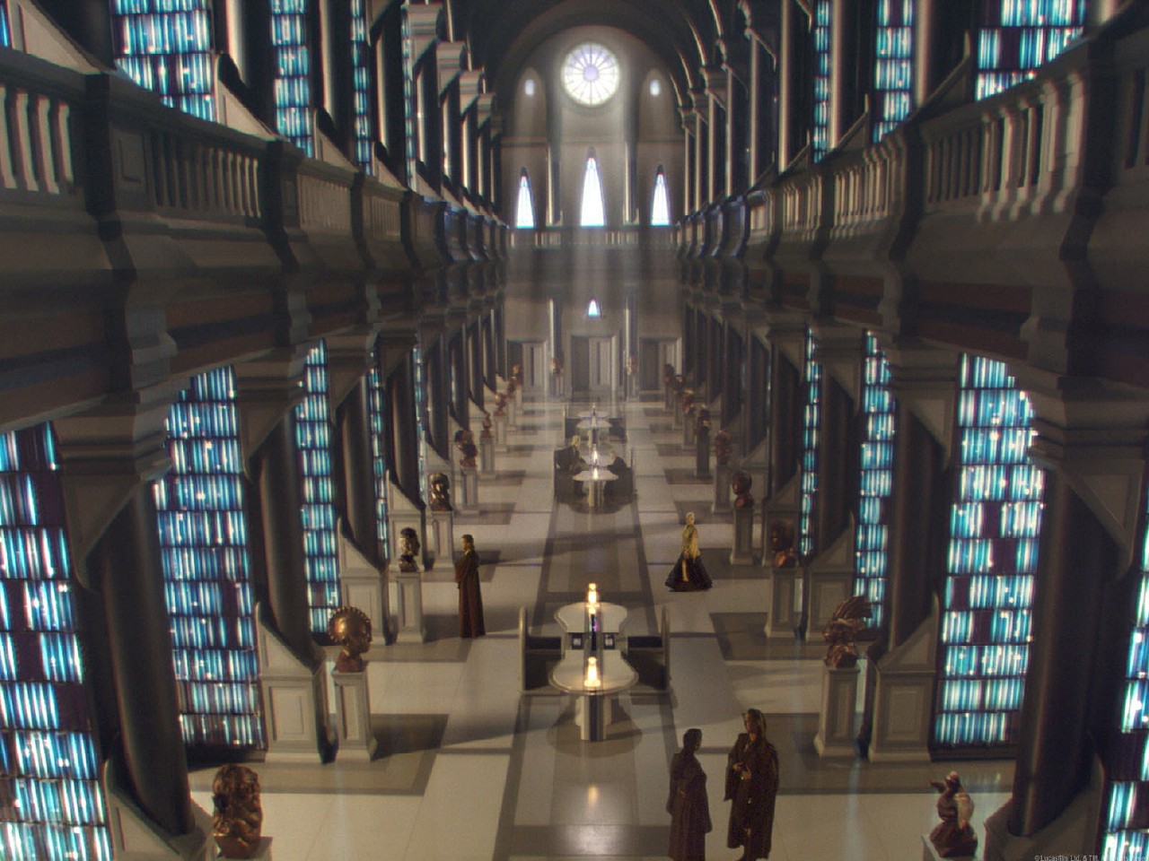 Main corridor of the Jedi Archives