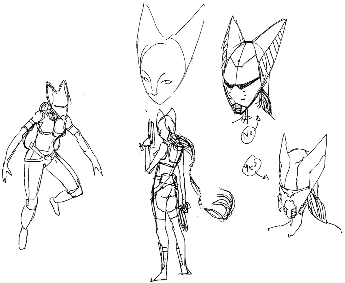 Sketch of Latrans as a bounty hunter